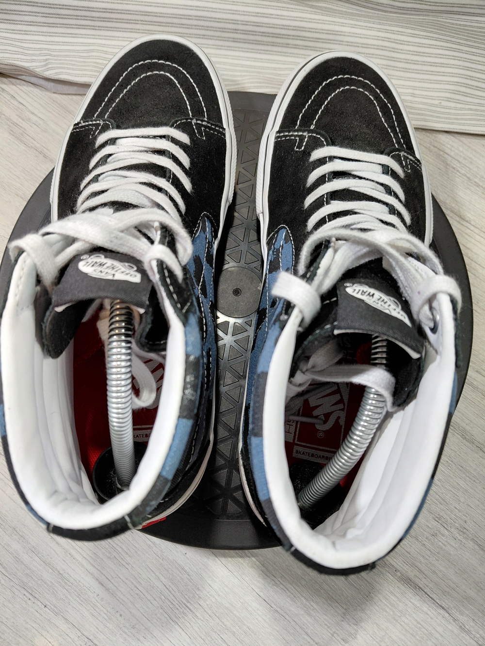 Vans X Mens Krooked Skate SK8-HI Black & Blue High-Top Sneakers SIZE MENS 10 - Picture 8 of 15